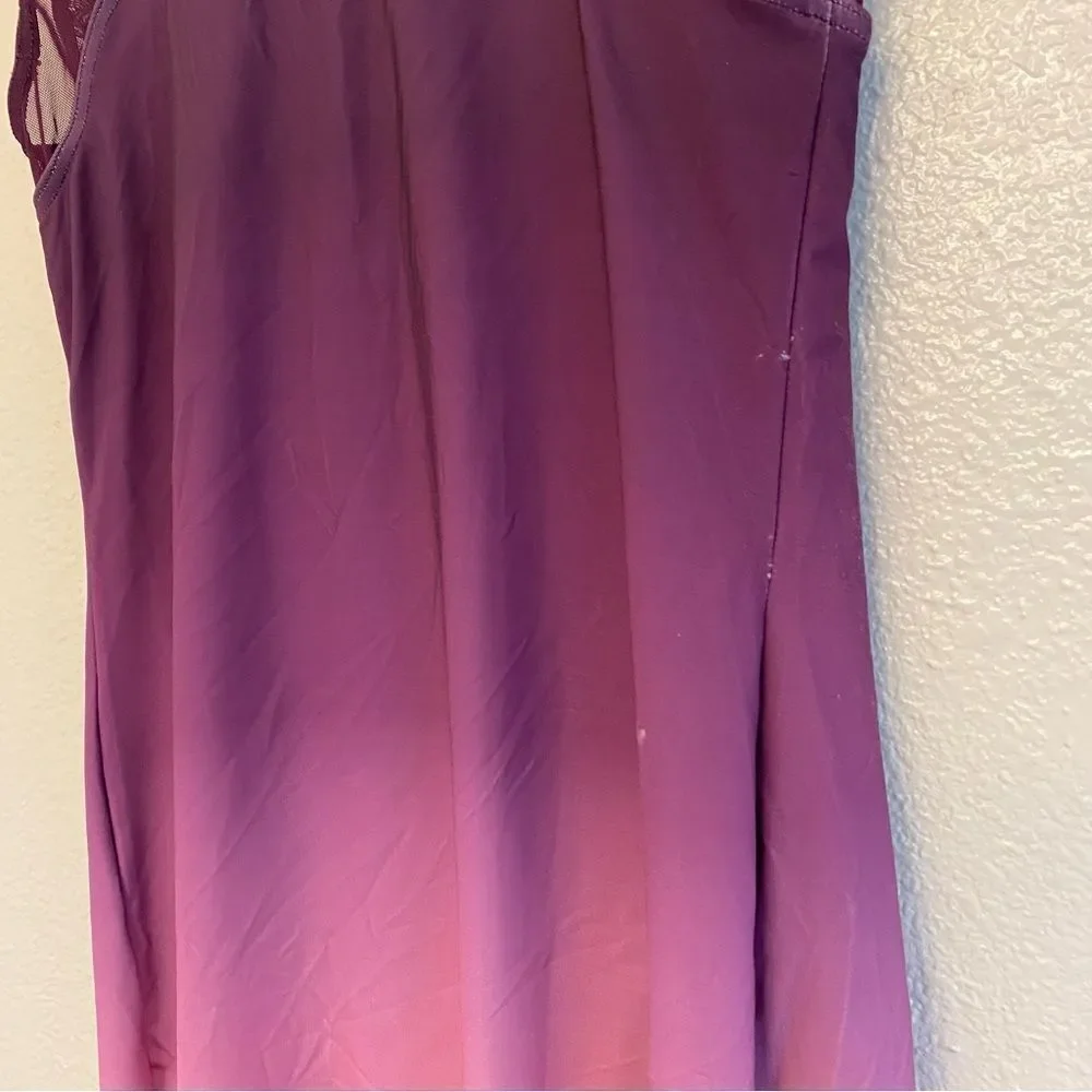 WEISSMAN Dance Costume purple rhinestones ombre Have Mercy 13294 MC 10/12 - Picture 6 of 14